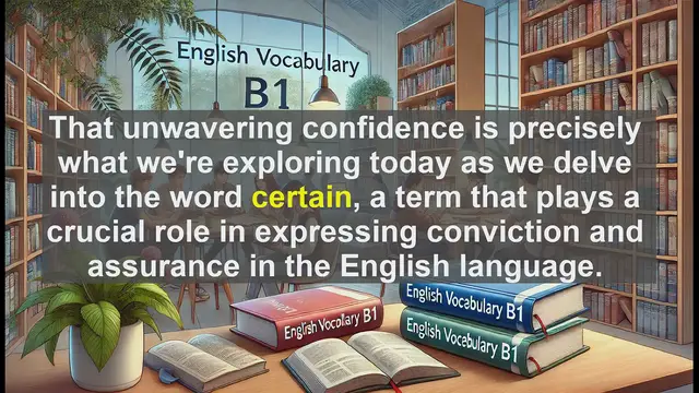 Video thumbnail for 2500 Must Know CEFR B1 Vocabulary - Understanding 'Certain': Mastering Confidence in English