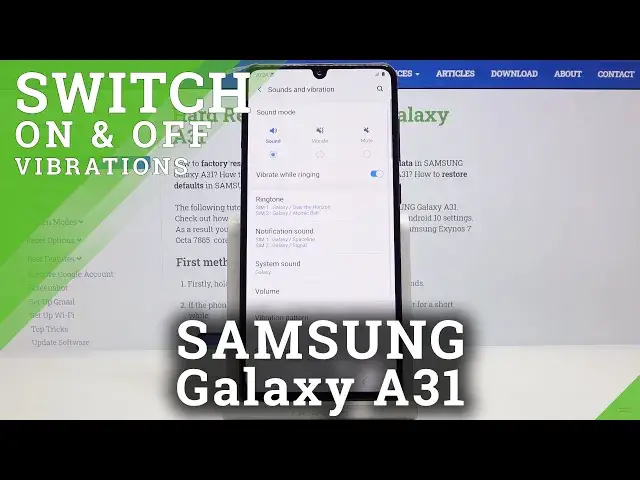 'Video thumbnail for How to Enable Vibrations in Samsung Galaxy A31 – Deactivate Vibrations'