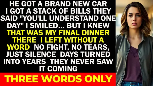 'Video thumbnail for My Brother Was Rewarded with a Car, I Was Handed a Bill... My Silent Exit Left Them Speechless'