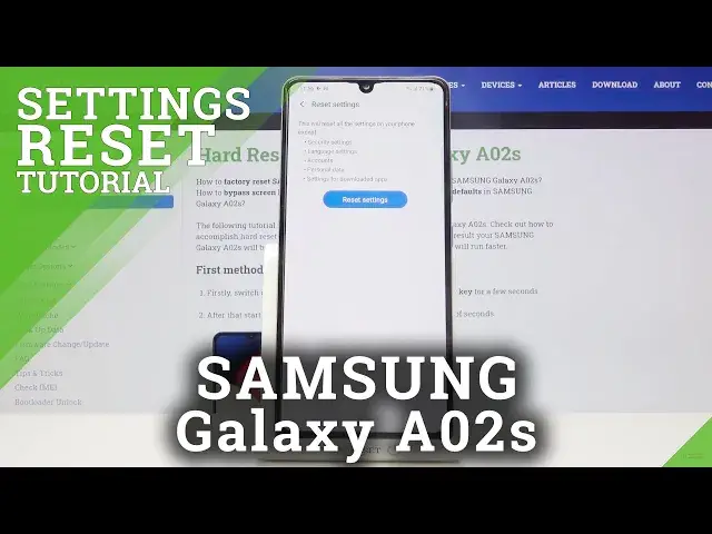 'Video thumbnail for How to Reset Settings in SAMSUNG Galaxy A02s – Restore System Default Settings'