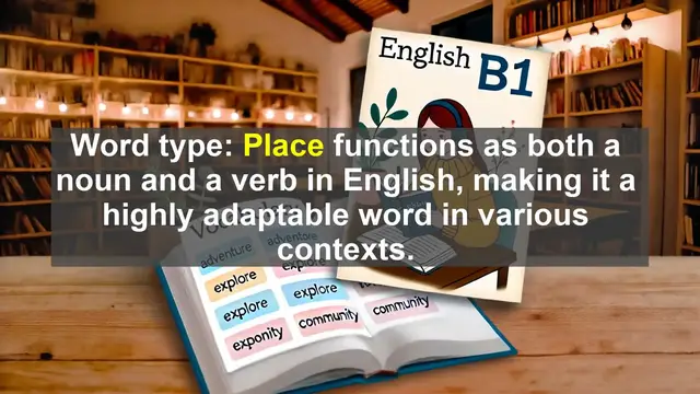 Video thumbnail for 2500 Must Know CEFR B1 Vocabulary - Understanding the Word 'Place': Its Meanings and Uses in English