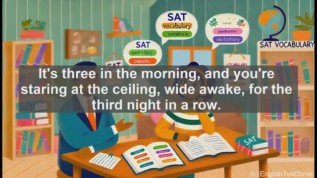 Video thumbnail for 5000 Must Know SAT Vocabulary - Insomnia: Understanding the SAT Vocabulary Word