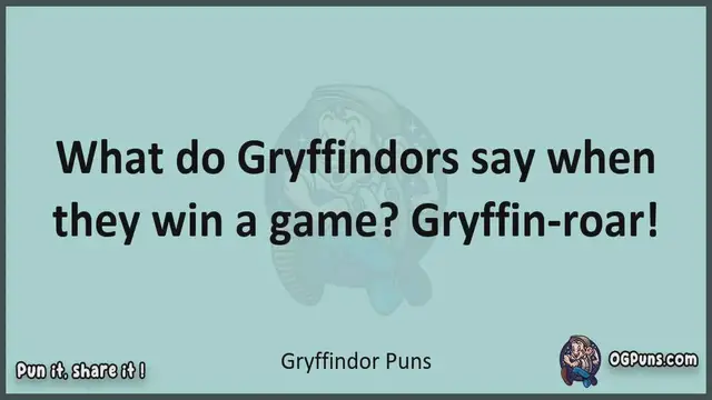 Video thumbnail for Gryffindor - Jokes, Puns, Wordplays, and Laughter