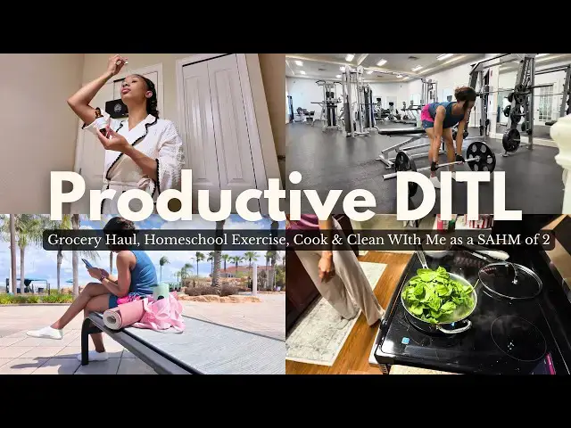 Video thumbnail for How To Be Productive as a Stay at Home Mom: Clean, Cook, Homeschool, Exercise & Restock With Me!