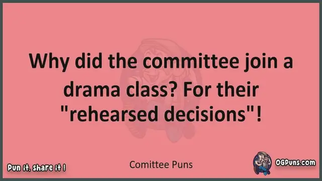 Video thumbnail for Comittee - Jokes, Puns, Wordplays, and Laughter
