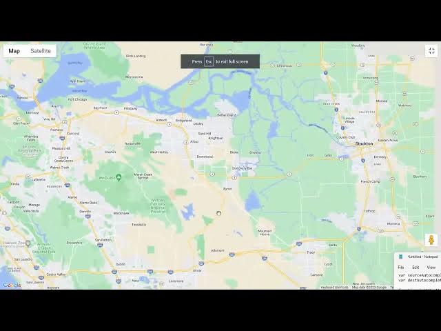 Video thumbnail for Javascript Google Directions API Example to Display Routes Between Two Locations in Google Maps