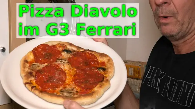 Video thumbnail for Pizza Diavolo im Pizzaofen G3 Ferrari