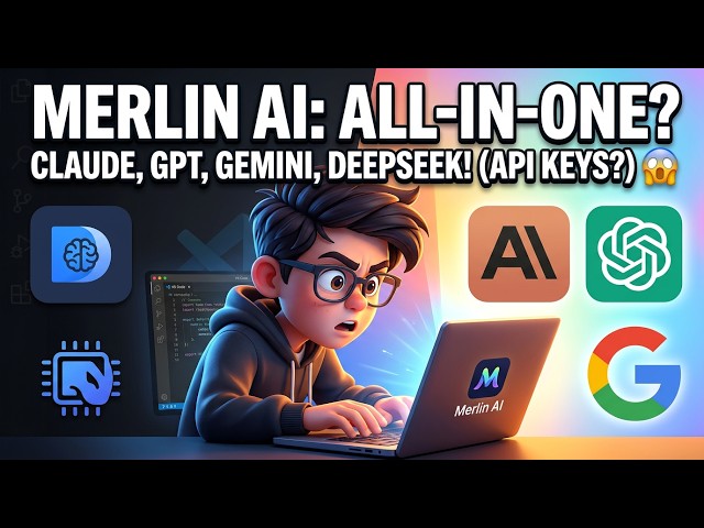 Video thumbnail for Merlin AI FREE 😱 Claude, GPT, Gemini, DeepSeek in One App (API Keys Available or Not?)