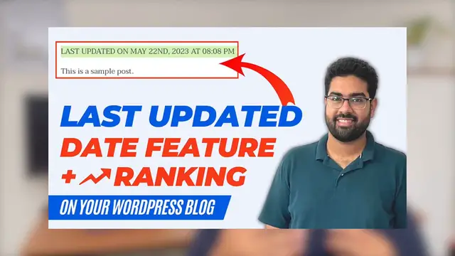 Video thumbnail for Add _Last Updated Date_ Feature On Your WordPress Blog Post ➕ Grow Blog Rank On Google 😲