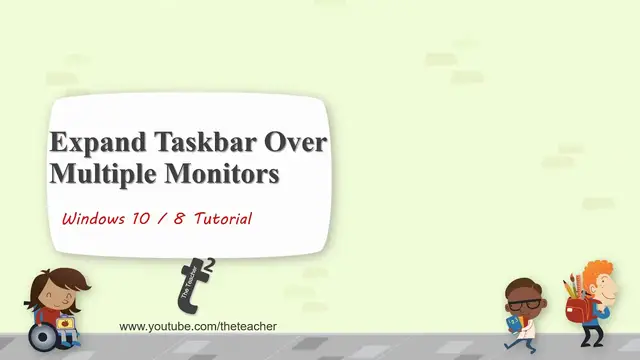Video thumbnail for How to Extend Taskbar On Multiple Monitors on Windows 10  Tutorial