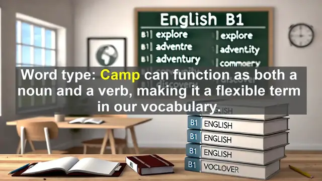 Video thumbnail for 2500 Must Know CEFR B1 Vocabulary - The Many Meanings of 'Camp': From Outdoor Adventures to Cultural Aesthetics