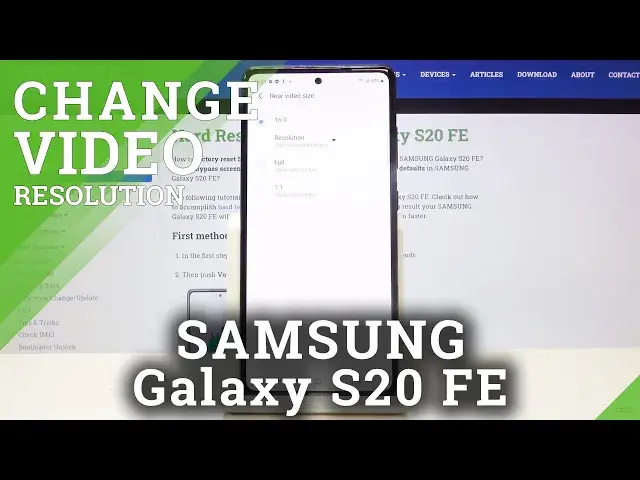 Video thumbnail for How to Change Video Resolution in SAMSUNG Galaxy S20 FE – Camera Settings
