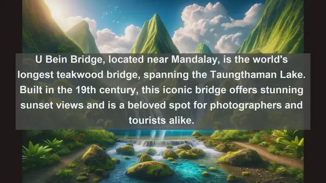 Video thumbnail for Exploring Myanmar's Iconic Bridges: Top 10 Must-See Spans Across the Country