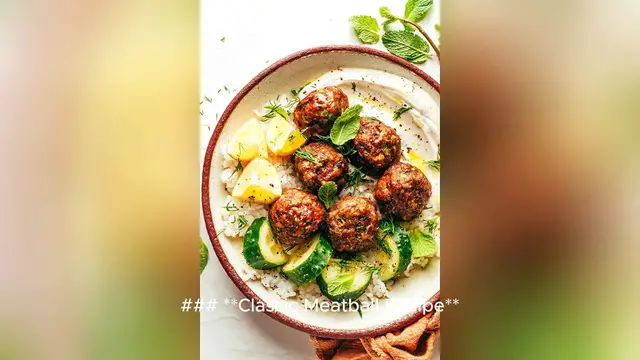 Video thumbnail for meatball recipe
