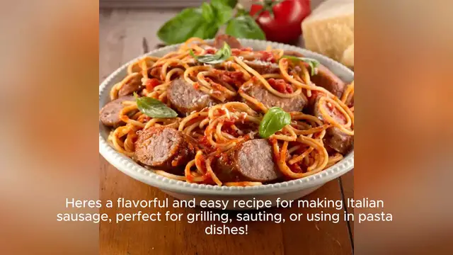 Video thumbnail for italian sausage recipe