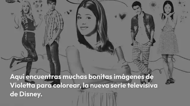 Video thumbnail for Violetta para colorear