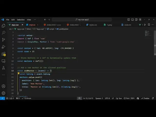 Video thumbnail for Build a Vue.js 3 Google Maps API to Embed Google Map & Add Markers Using vue3-google-map in TS