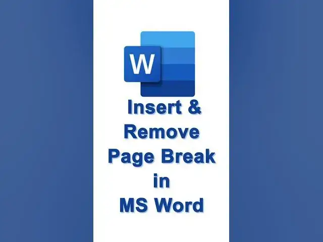 'Video thumbnail for Page Break in MS Word #shorts #msword'