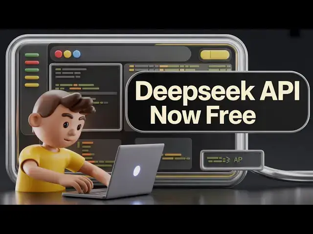 'Video thumbnail for How To Get Deepseek AI API For Free! It's Now 100% FREE To Use 🚀Build AI Apps and Chatbots'