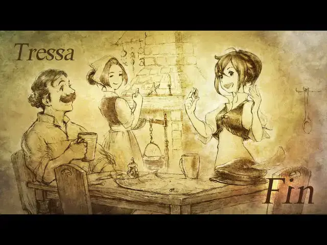 Video thumbnail for Octopath Traveler PC Chapter 4 TRESSA ENDING Cutscenes (Merchant)  4k Steam and ending FIN artwork