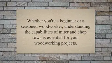 'Video thumbnail for Is a miter and chop saw the same thing? What’s different?'