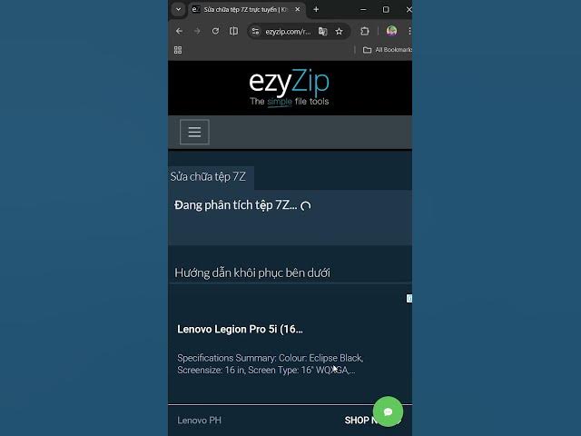 Video thumbnail for 📦 Cách Sửa Chữa Tập Tin 7Z Bị Hỏng Trực Tuyến Miễn Phí | Không Cần Cài Đặt Phần Mềm