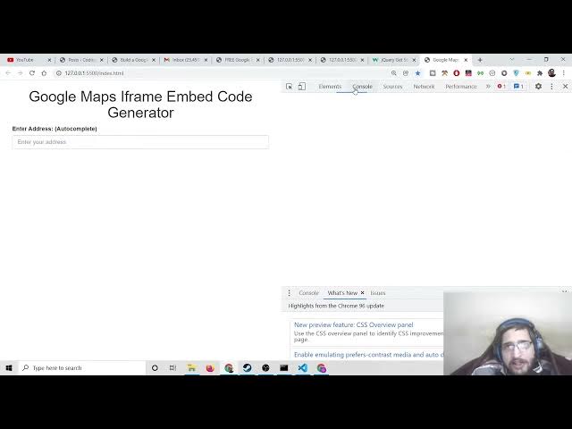 Video thumbnail for Build a Google Maps Embed in IFrame Code Generator Without API Key in HTML5 & Javascript