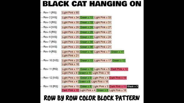 Video thumbnail for Black Cat Hanging On C2C & Tapestry Crochet Pattern & Chart | Magic Yarn Pixels