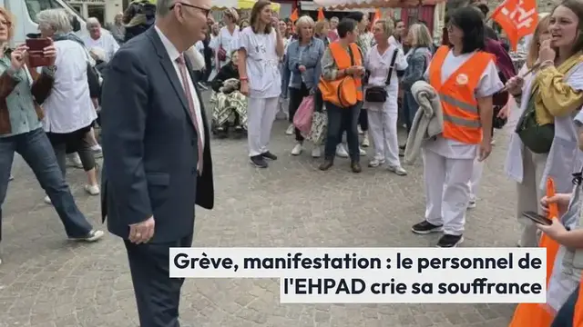 Video thumbnail for Malestroit. Grève, manifestation : le personnel de l’EHPAD crie sa souffrance