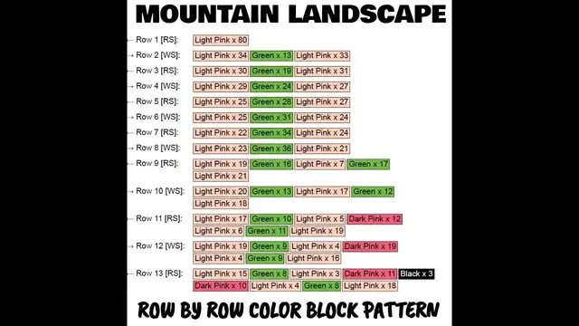 Video thumbnail for Mountain Landscape C2C & Tapestry Crochet Pattern & Chart | Magic Yarn Pixels