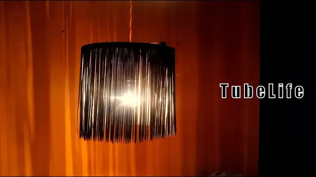Video thumbnail for how to make handmade hanging ceiling lamp at home use toothpick sticks
