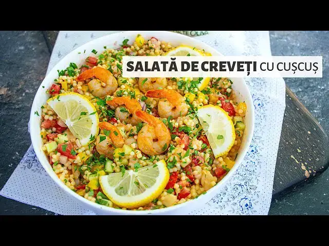 Video thumbnail for Salată de creveți cu cușcuș. Ușoară, rapidă și delicioasă! | Bucate Aromate