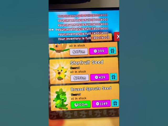 Video thumbnail for 🔴Brussel Sprouts Seed 🌱Stock🔴 PLANTS VS BRAINROTS #roblox #brainrot #plantsvsbrainrots #gaming