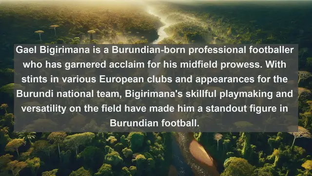 Video thumbnail for Revealing Excellence: Top 10 Famous Football Players in Burundi