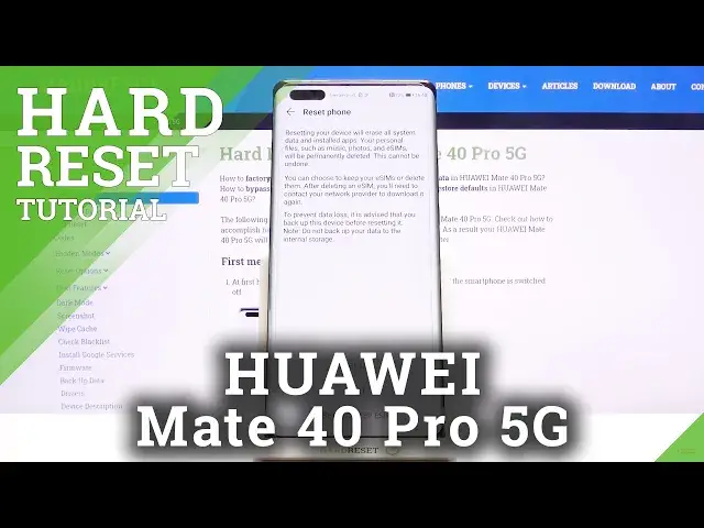'Video thumbnail for How to Factory Reset HUAWEI Mate 40 Pro – Erase All Content & Customized Settings'