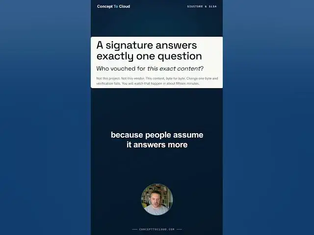 Video thumbnail for What a Signature Actually Proves