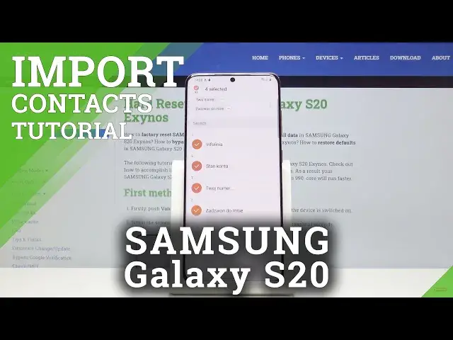 'Video thumbnail for SAMSUNG Galaxy S20 Import & Export Contacs | Manage Contacts'
