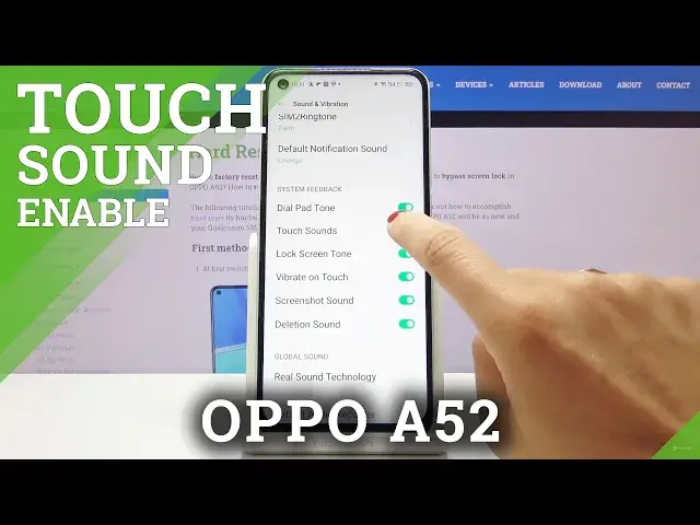'Video thumbnail for How to Enable / Disable Touch Sound in Oppo A52 – Sound Settings'