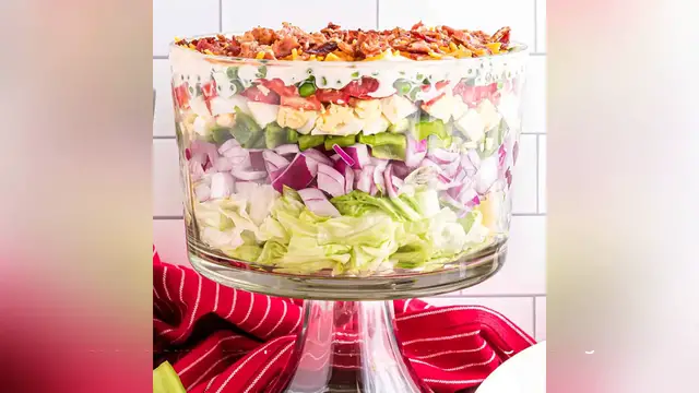Video thumbnail for 7 layer salad recipe
