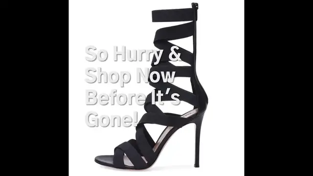 'Video thumbnail for European and American Womens Black Elastic Belt Heel Sandals And Cool Boots Chengdu Fashion Wome...'