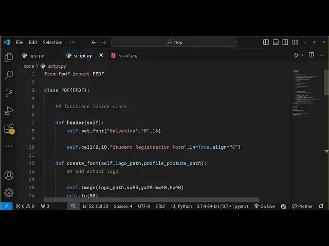 Video thumbnail for How to Create a Form Filled Student Marksheet PDF with FPDF Library in Python