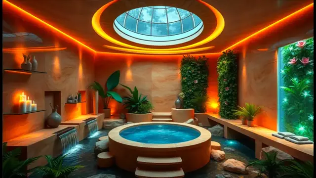 'Video thumbnail for Luxurious Indoor Spa Retreat with Rain and Waterfalls | Relaxing Ambience Design Inspiration'