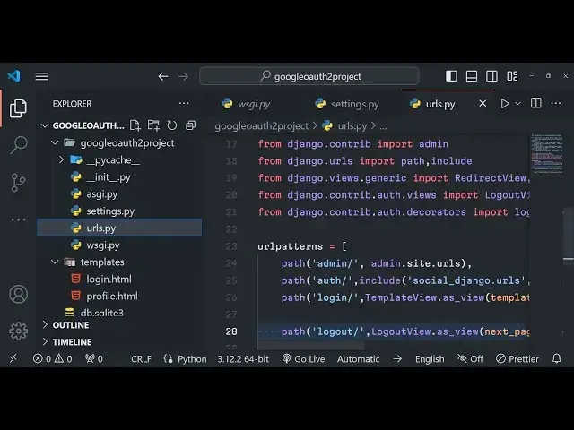 Video thumbnail for Build a Python Django Google OAuth2 Login and Logout System With Sessions in Browser