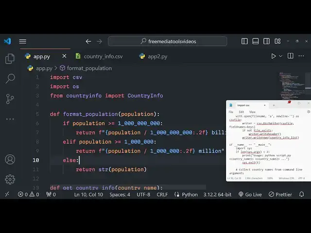 Video thumbnail for Python 3 Web Scraping to Get Country Information & Save it in CSV File Using countryinfo Module