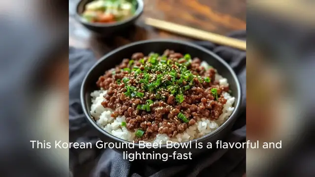 Video thumbnail for Korean Ground Beef Bowl
