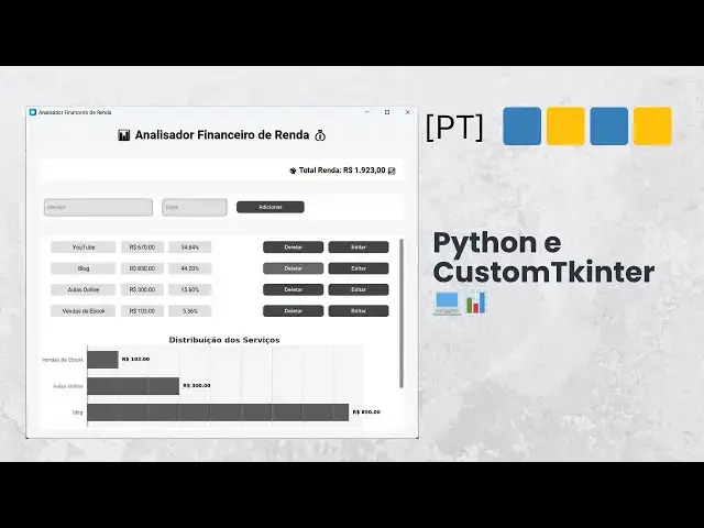 'Video thumbnail for Como Criar um Sistema de Cadastro e Análise de Renda Financeira com Python'