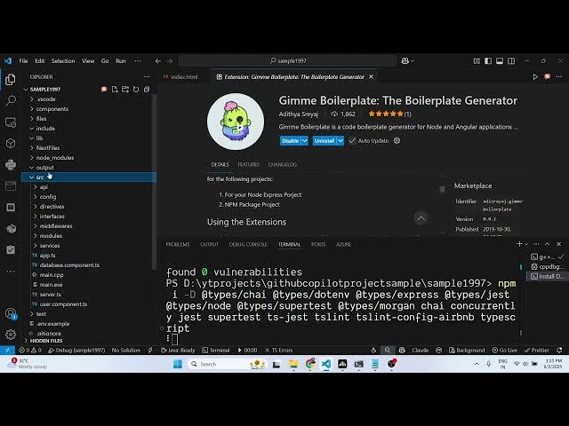 Video thumbnail for 🛠️ Generate Node js, Express, Angular & React Projects Instantly in VSCode – UNREAL Tool!