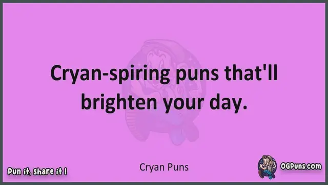 Video thumbnail for Cryan - Jokes, Puns, Wordplays, and Laughter
