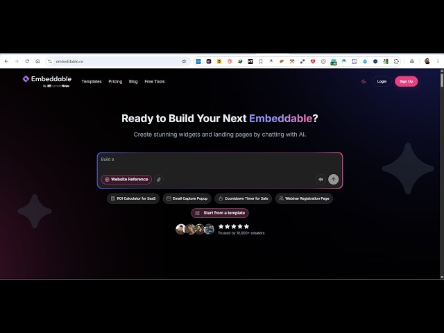 Video thumbnail for This Embeddable Coding AI Builds Full Stack App SaaS Landing Pages & UI's From Prompt
