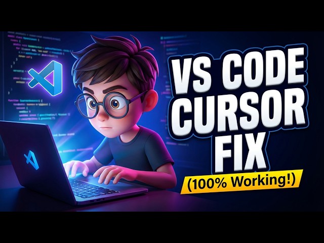 Video thumbnail for How to Fix VS Code Cursor Blinking Problem Fix 100% Working & Change Cursor Style Full Tutorial